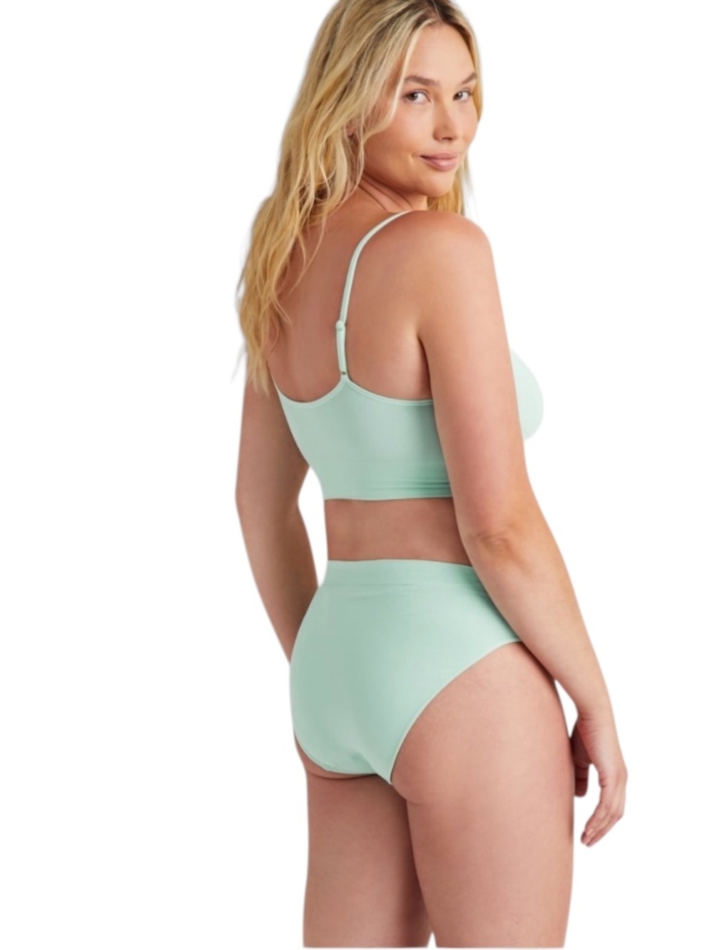 State of Day Seamless Hipster Panty Light Mint Green No-Show Nylon Stretch NWT - Picture 2 of 3